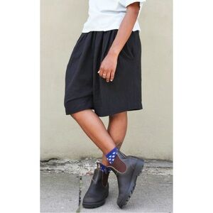 Elegant Black High Waist Women's Shorts